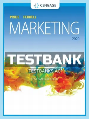 Test Bank for Marketing 20th Edition by Pride