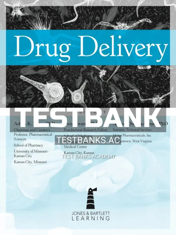 Test Bank for Drug Delivery 1st Edition by Mitra