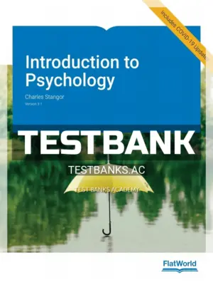 Test Bank for Introduction to Psychology 3 1 3rd Edition by Stangor