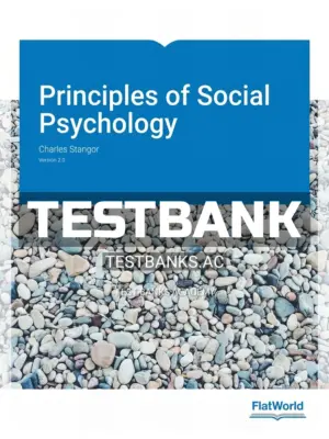 Test Bank for Principles of Social Psychology Version 2 0 2nd Edition by Stangor