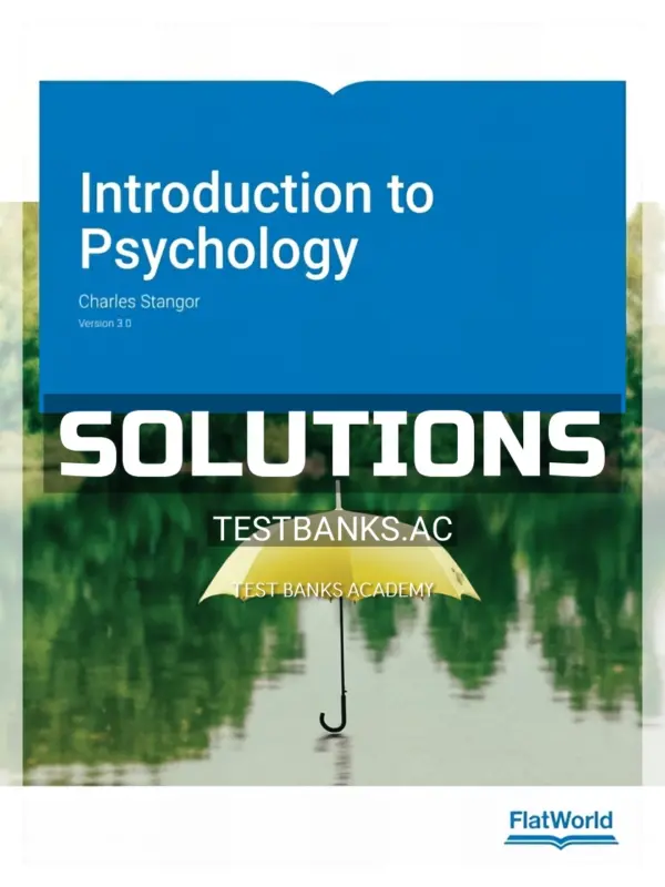 Solutions Manual for Introduction to Psychology Version 3 0 3rd Edition by Stangor