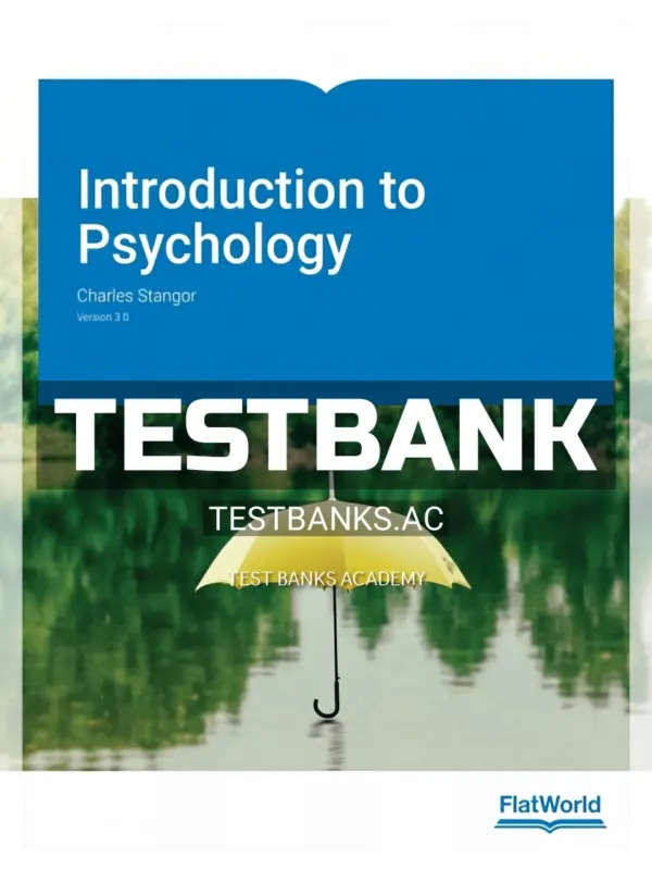 Test Bank for Introduction to Psychology Version 3 0 3rd Edition by Stangor