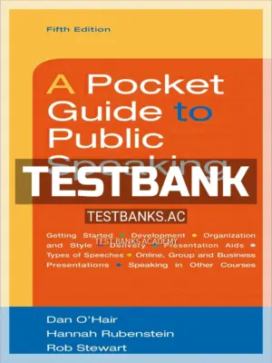 Test Bank for Pocket Guide to Public Speaking 5th Edition by OHair
