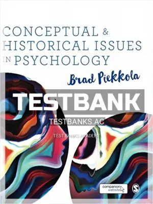 Test Bank for Conceptual and Historical Issues in Psychology 1st Edition by Piekkola