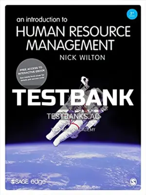 Test Bank for Introduction to Human Resource Management 3rd Edition by Wilton