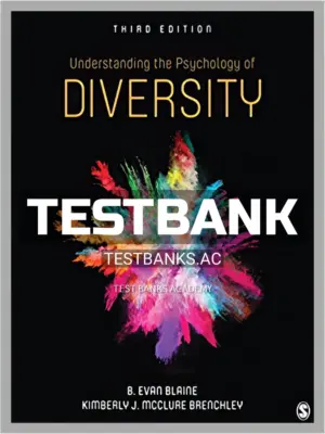 Test Bank for Understanding the Psychology of Diversity 3rd Edition by Blaine