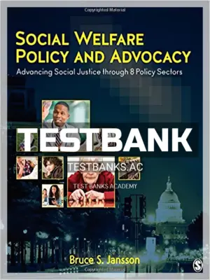 Test Bank for Social Welfare Policy and Advocacy Advancing Social Justice through 8 Policy Sectors 1st Edition by Jansson