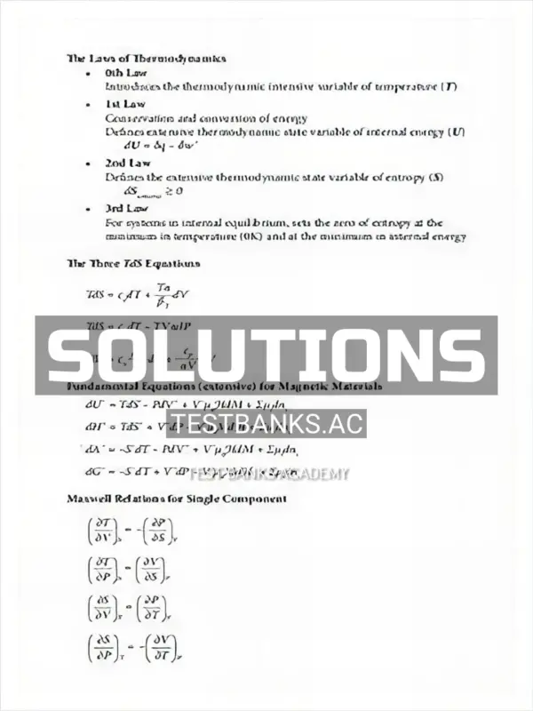 Solutions Manual for Introduction to the Thermodynamics of Materials 6th Edition by Gaskell