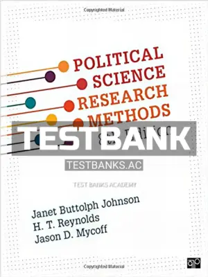Test Bank for Political Science Research Methods 8th Edition by Johnson