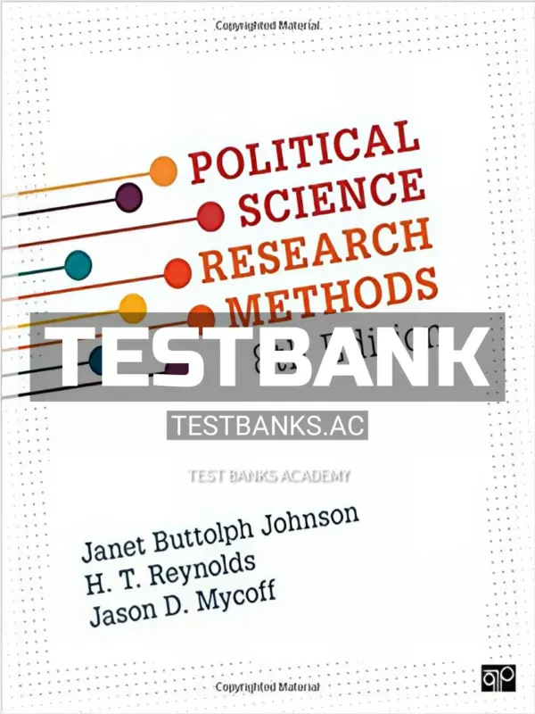 Test Bank for Political Science Research Methods 8th Edition by Johnson