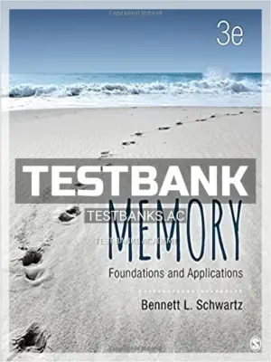 Test Bank for Memory Foundations and Applications 3rd Edition by Schwartz