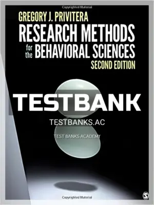 Test Bank for Research Methods for the Behavioral Sciences 2nd Edition by Privitera