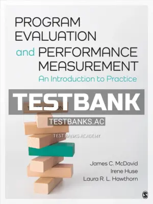 Test Bank for Program Evaluation and Performance Measurement An Introduction to Practice 3rd Edition by McDavid