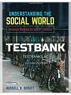 Test Bank for Understanding the Social World Research Methods for the 21st Century 1st Edition by Schutt