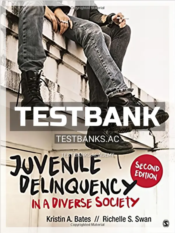 Test Bank for Juvenile Delinquency in a Diverse Society 2nd Edition by Bates