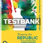 Test Bank for Keeping the Republic Power and Citizenship in American Politics THE ESSENTIALS 8th Edition by Barbour