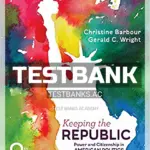 Test Bank for Keeping the Republic Power and Citizenship in American Politics 8th Edition by Barbour