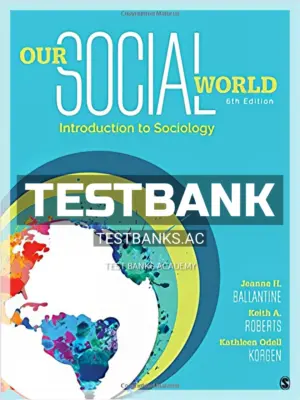 Test Bank for Our Social World Introduction to Sociology 6th Edition by Ballantine