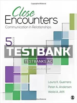 Test Bank for Close Encounters Communication in Relationships 5th Edition by Guerrero