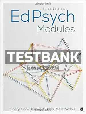 Test Bank for EdPsych Modules 3rd Edition by Durwin
