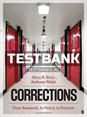 Test Bank for Corrections From Research to Policy to Practice 1st Edition by Stohr