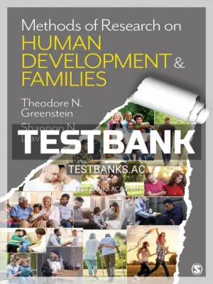 Test Bank for Methods of Research on Human Development and Families 1st Edition by Greenstein
