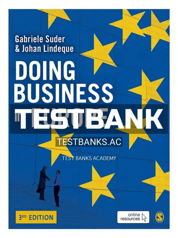 Test Bank for Doing Business in Europe 3rd Edition by Suder