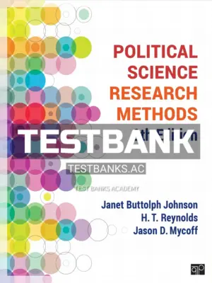 Test Bank for Political Science Research Methods 9th Edition by Johnson
