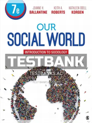 Test Bank for Our Social World Introduction to Sociology 7th Edition by Ballantine