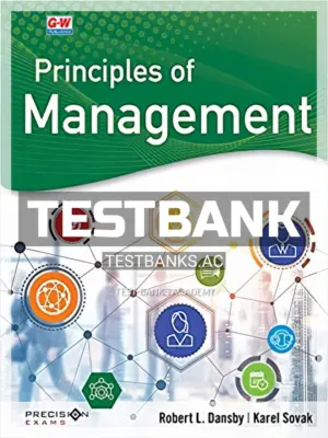 Test Bank for Principles of Management 1st Edition by Dansby