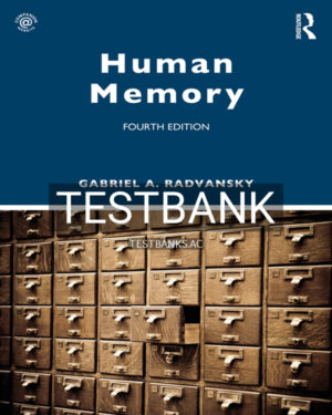 Test Bank for Human Memory 4th US Edition by Radvansky