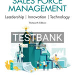 Test Bank for Sales Force Management 13th US Edition by Johnston