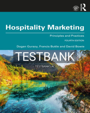 Test Bank for Hospitality Marketing 4th US Edition by Gursoy
