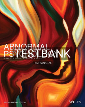 Test Bank for Abnormal Psychology 6th CA Edition by Flett