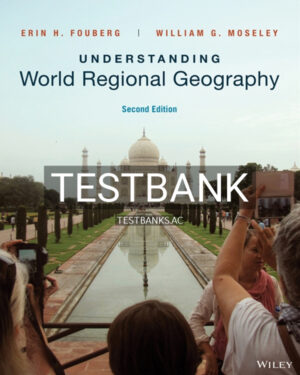 Test Bank for Understanding World Regional Geography 2nd US Edition by Fouberg