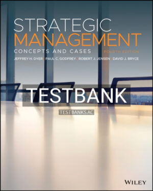 Test Bank for Strategic Management Concepts and Cases 4th US Edition by Dyer