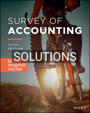 Solutions Manual for Survey of Accounting 3rd US Edition by Kimmel