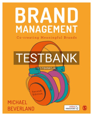 Test Bank for Brand Management 2nd US Edition by Beverland