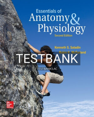 Test Bank for Essentials of Anatomy & Physiology 2nd Edition by Saladin