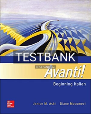 Test Bank for Avanti Beginning Italian 4th Edition by Aski