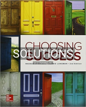 Solutions for Choosing Success 2nd Edition by Atkinson