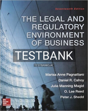 Test Bank for Legal and Regulatory Environment of Business 16th Edition by Pagnattaro