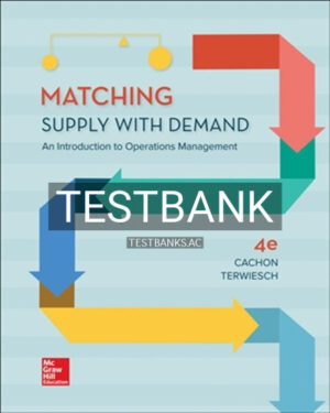 Test Bank for Matching Supply with Demand 4th Edition by Cachon