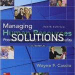 Solutions for Managing Human Resources Productivity Quality of Work Life Profits 10th Edition by Cascio
