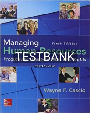 Test Bank for Managing Human Resources Productivity Quality of Work Life Profits 10th Edition by Cascio
