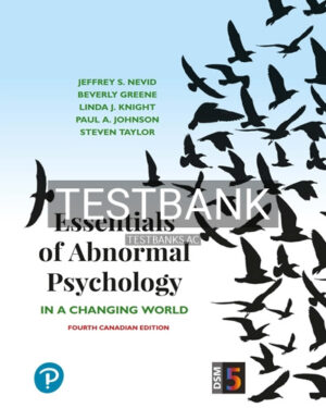Test Bank for Essentials of Abnormal Psychology 4th Edition by Nevid