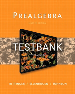 Test Bank for Prealgebra 7th Edition by Bittinger