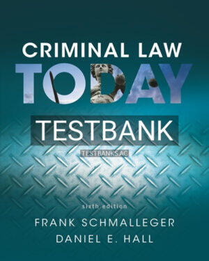 Test Bank for Criminal Law Today 6th Edition by Schmalleger