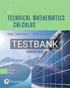 Test Bank for Basic Technical Mathematics with Calculus 11th Edition by Washington