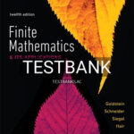 Test Bank for Finite Mathematics and Its Applications 12th Edition by Goldstein